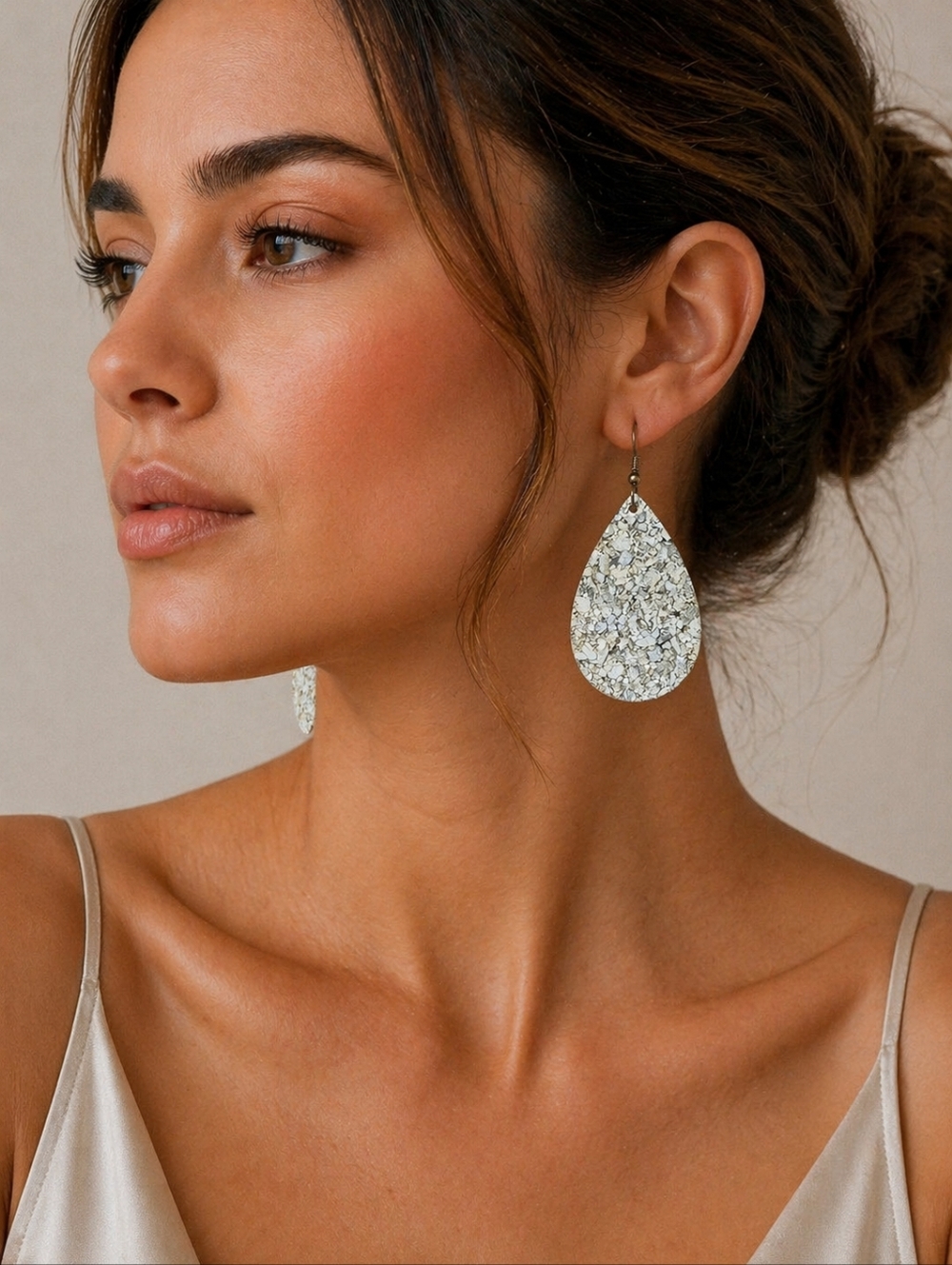 Plunder Design Emilee Oval Cork Drop Dangle Earrings - NIP